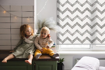 Store intérieur Zigzags horizontaux gris