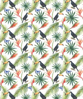 Store enrouleur Toucans sur des fleurs