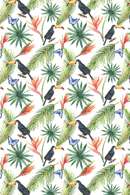 Store enrouleur Toucans sur des fleurs