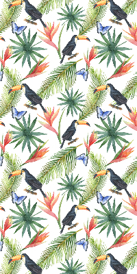 Store enrouleur Toucans sur des fleurs