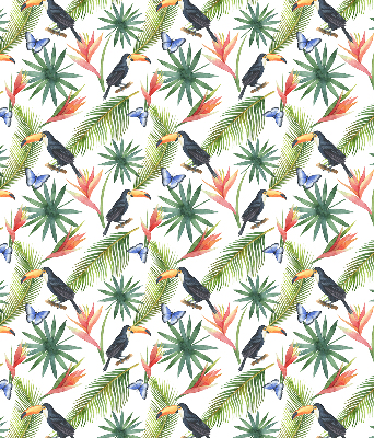 Store enrouleur Toucans sur des fleurs