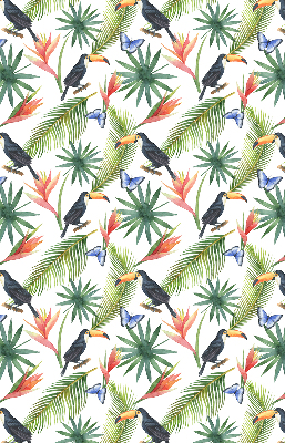 Store enrouleur Toucans sur des fleurs