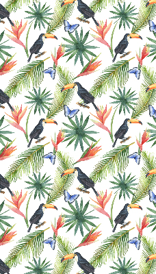 Store enrouleur Toucans sur des fleurs