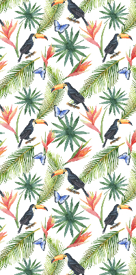 Store enrouleur Toucans sur des fleurs