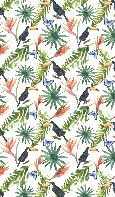 Store enrouleur Toucans sur des fleurs