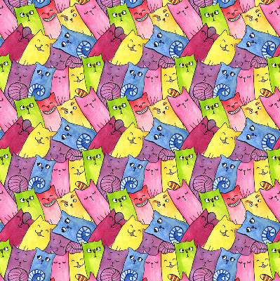 Store intérieur Chats colorés