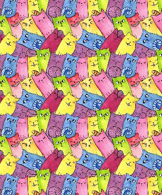 Store intérieur Chats colorés