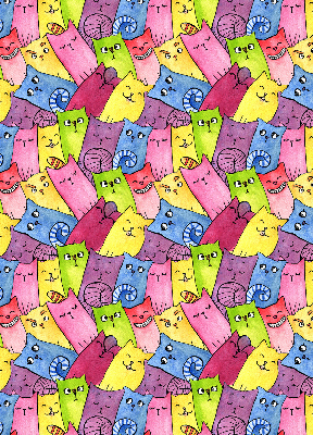 Store intérieur Chats colorés