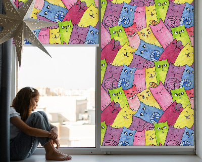 Store intérieur Chats colorés