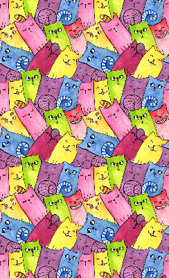 Store intérieur Chats colorés