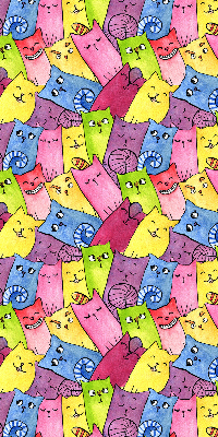 Store intérieur Chats colorés