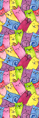 Store intérieur Chats colorés