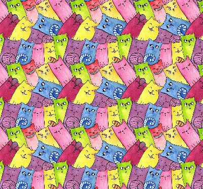 Store intérieur Chats colorés