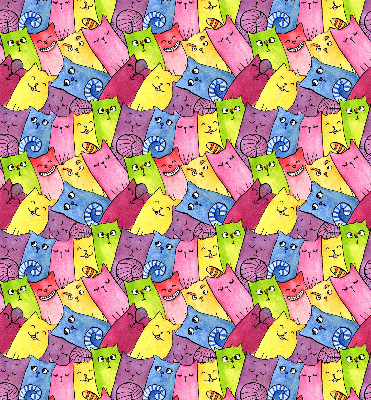 Store intérieur Chats colorés