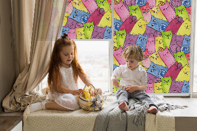 Store intérieur Chats colorés