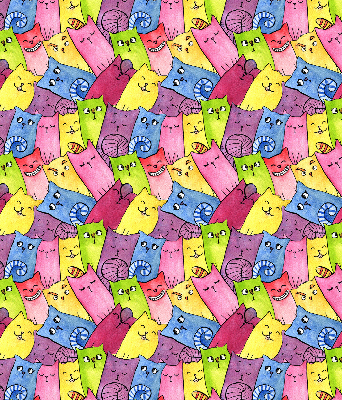 Store intérieur Chats colorés