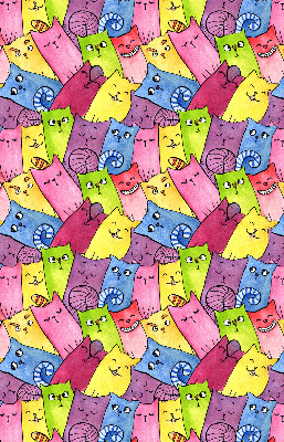 Store intérieur Chats colorés