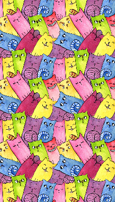 Store intérieur Chats colorés