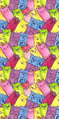 Store intérieur Chats colorés