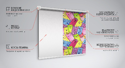 Store intérieur Chats colorés