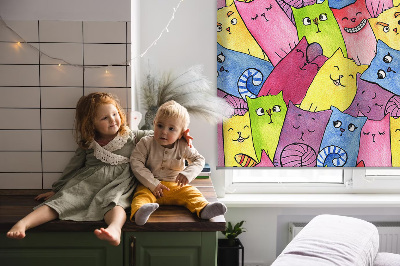 Store intérieur Chats colorés