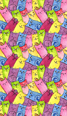 Store intérieur Chats colorés