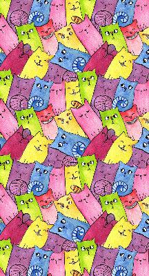 Store intérieur Chats colorés