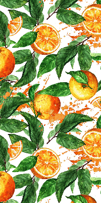 Store enrouleur Oranges et feuilles