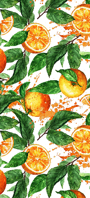 Store enrouleur Oranges et feuilles