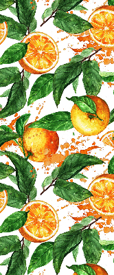Store enrouleur Oranges et feuilles