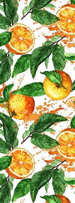 Store enrouleur Oranges et feuilles