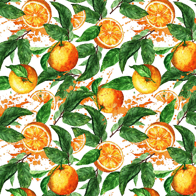Store enrouleur Oranges et feuilles