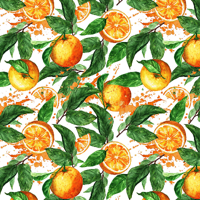 Store enrouleur Oranges et feuilles