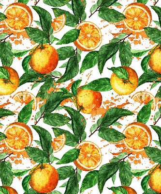 Store enrouleur Oranges et feuilles