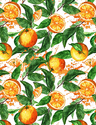 Store enrouleur Oranges et feuilles