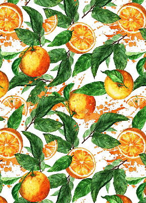 Store enrouleur Oranges et feuilles