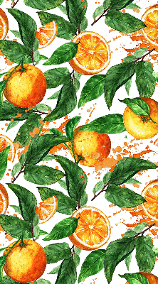 Store enrouleur Oranges et feuilles