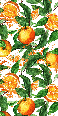 Store enrouleur Oranges et feuilles