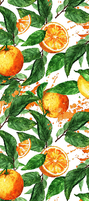 Store enrouleur Oranges et feuilles