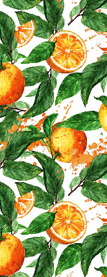 Store enrouleur Oranges et feuilles