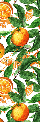 Store enrouleur Oranges et feuilles