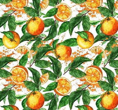 Store enrouleur Oranges et feuilles