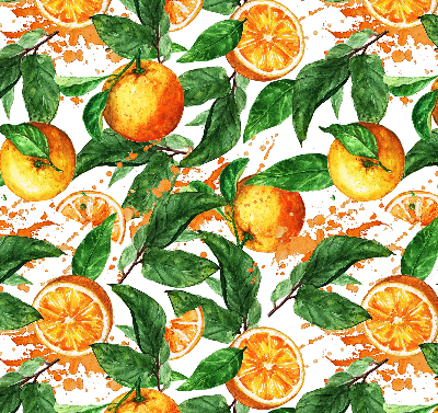 Store enrouleur Oranges et feuilles