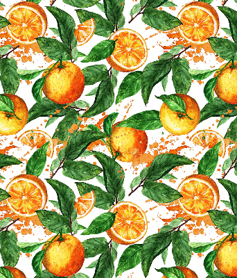 Store enrouleur Oranges et feuilles