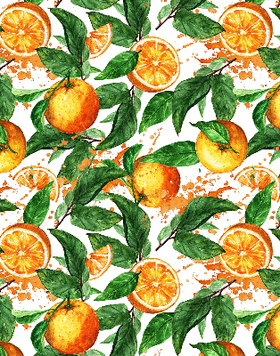 Store enrouleur Oranges et feuilles