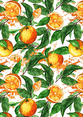 Store enrouleur Oranges et feuilles