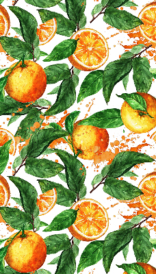 Store enrouleur Oranges et feuilles