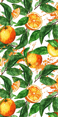 Store enrouleur Oranges et feuilles