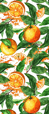 Store enrouleur Oranges et feuilles