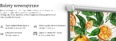 Store enrouleur Oranges et feuilles
